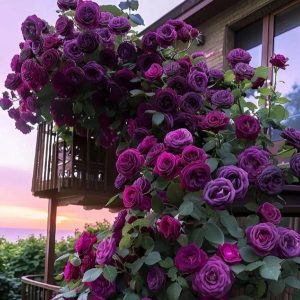 Роза Плетистая Плум Пэшн купить по цене от 610р. в интернет-магазине «Посадика» с доставкой почтой в в Баймаке и по всей России – [изображение №1].